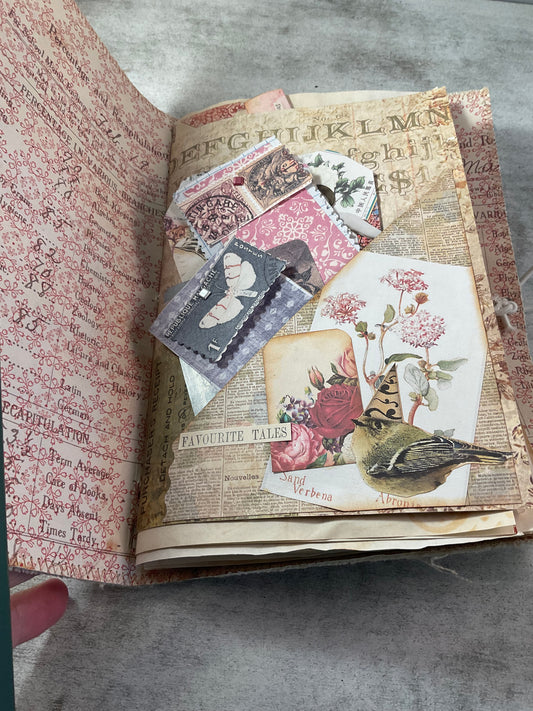 Dreams & Dust Vintage Inspired Junk Journal | Handmade Ephemera Keepsake Book