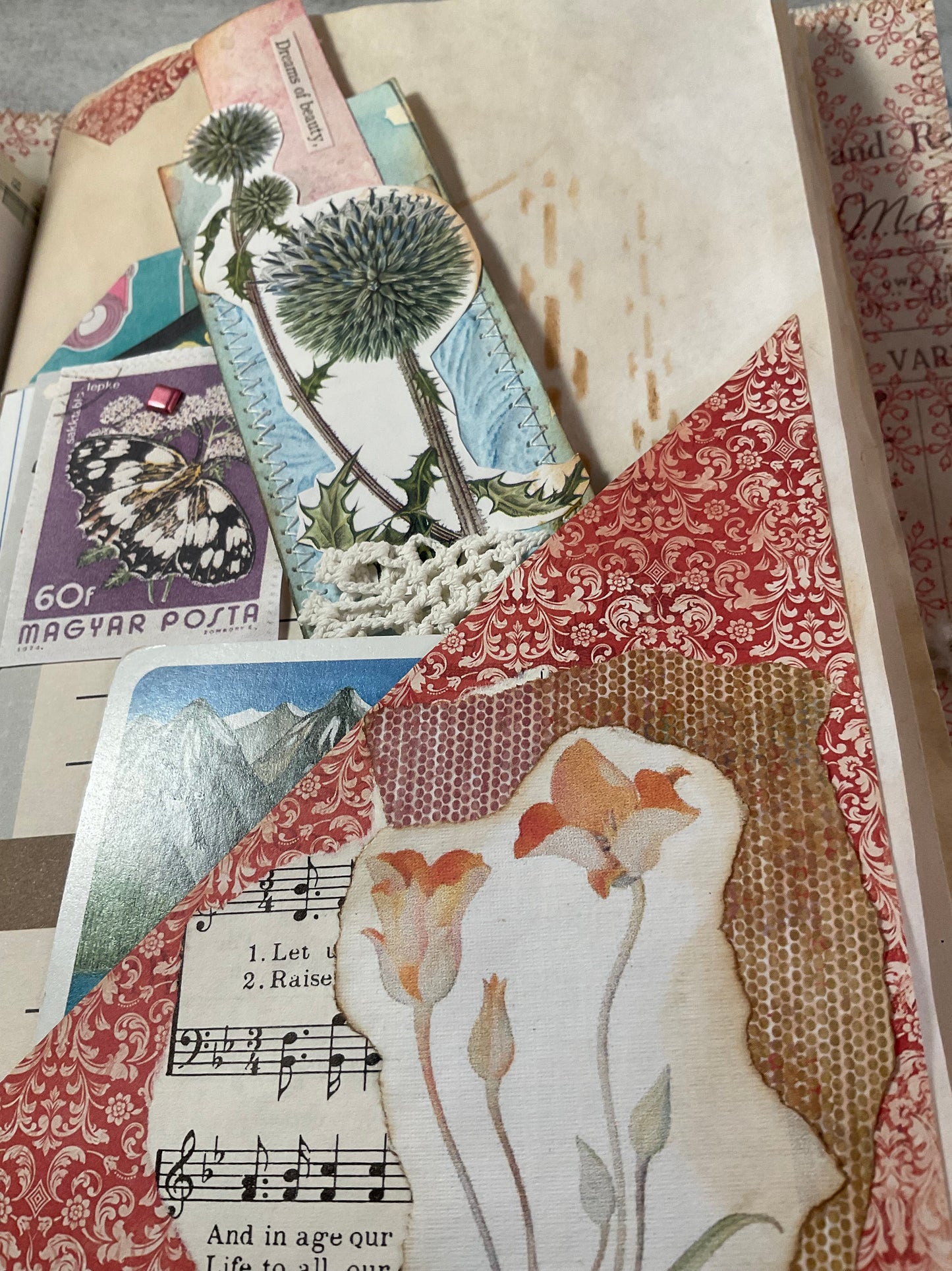 Dreams & Dust Vintage Inspired Junk Journal | Handmade Ephemera Keepsake Book