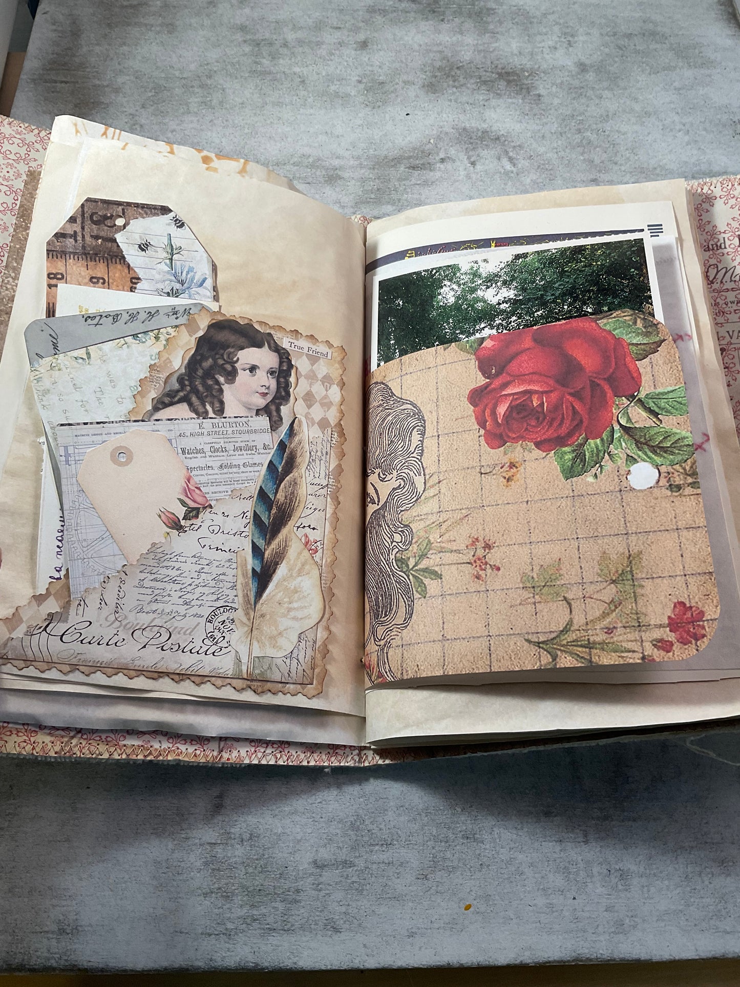 Dreams & Dust Vintage Inspired Junk Journal | Handmade Ephemera Keepsake Book