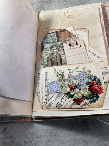 Dreams & Dust Vintage Inspired Junk Journal | Handmade Ephemera Keepsake Book