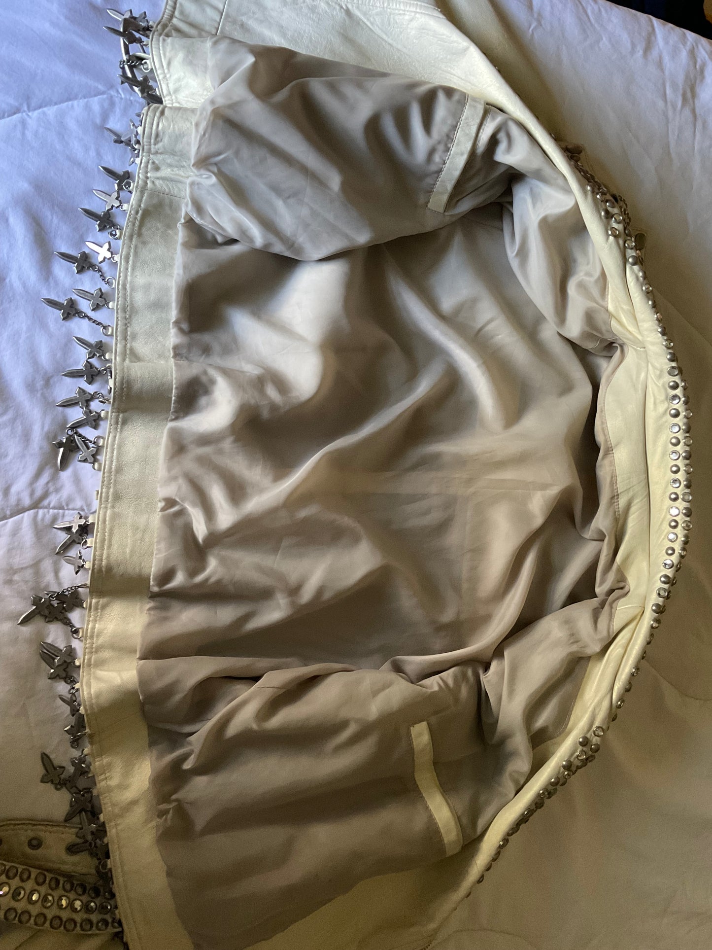 Notorious Motors “Tramps & Thieves” One-of-a-Kind Pearlized Leather Moto Jacket
