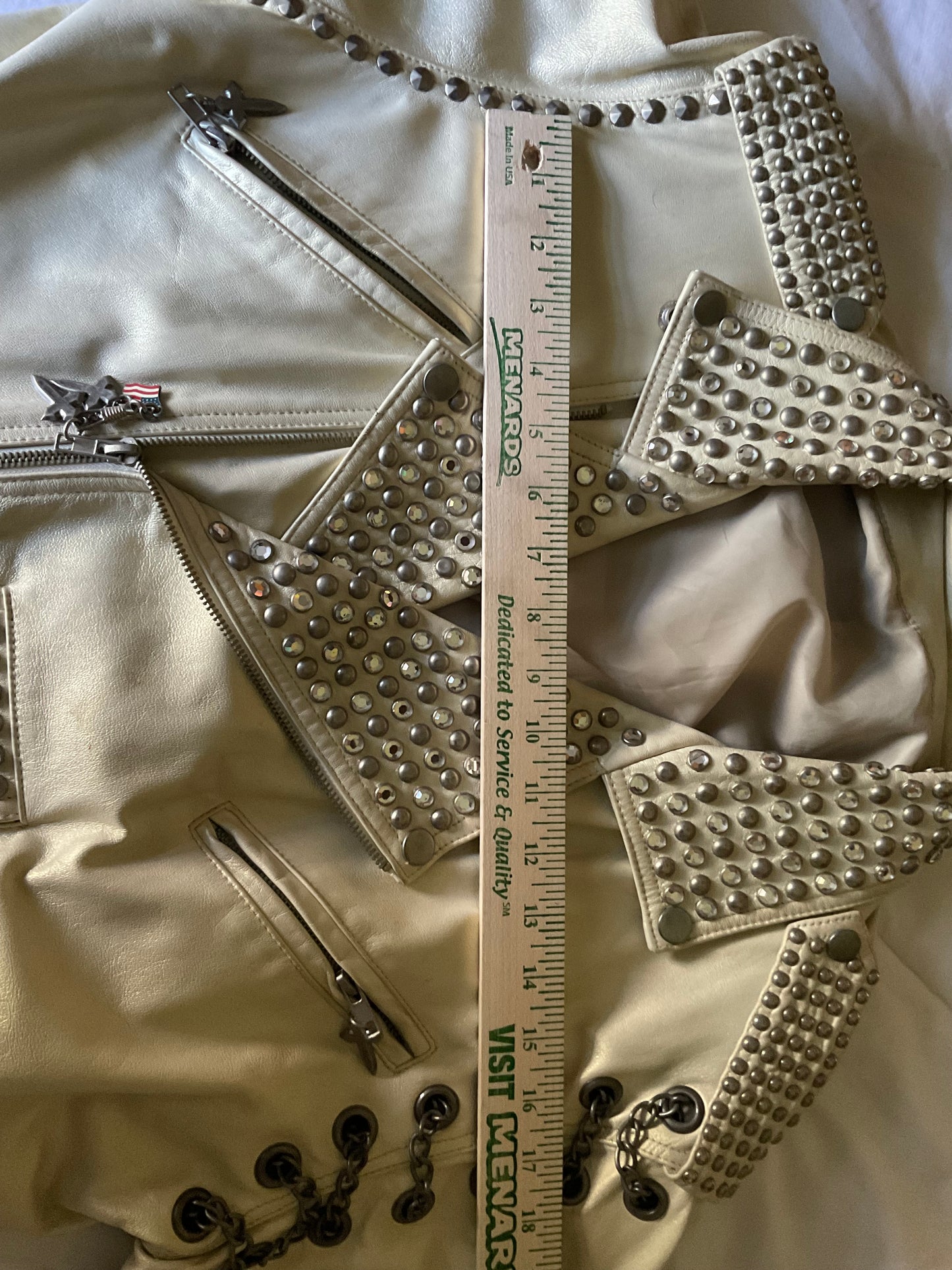 Notorious Motors “Tramps & Thieves” One-of-a-Kind Pearlized Leather Moto Jacket