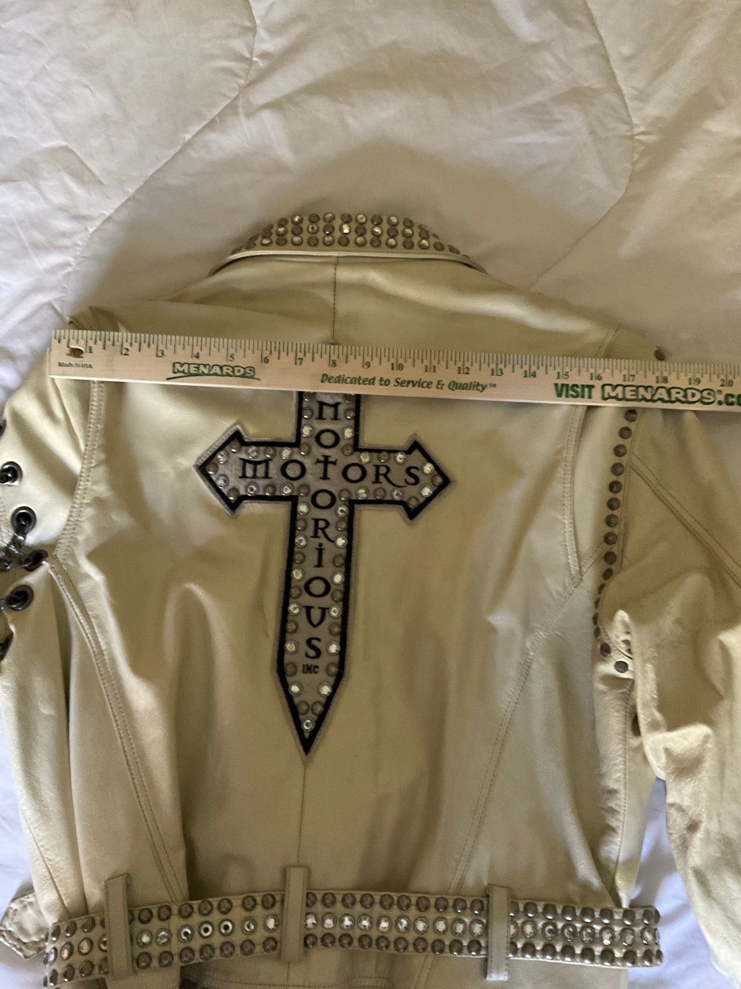 Notorious Motors “Tramps & Thieves” One-of-a-Kind Pearlized Leather Moto Jacket