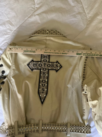 Notorious Motors “Tramps & Thieves” One-of-a-Kind Pearlized Leather Moto Jacket
