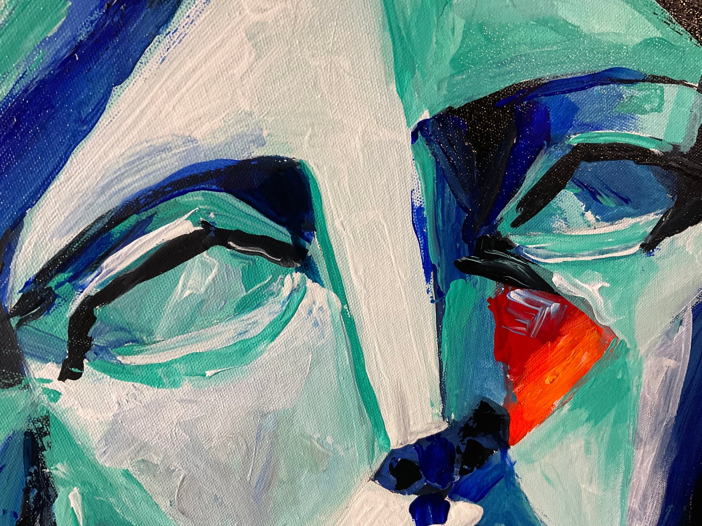 Red, White & Reckless | 24” x 48” Original Acrylic Painting