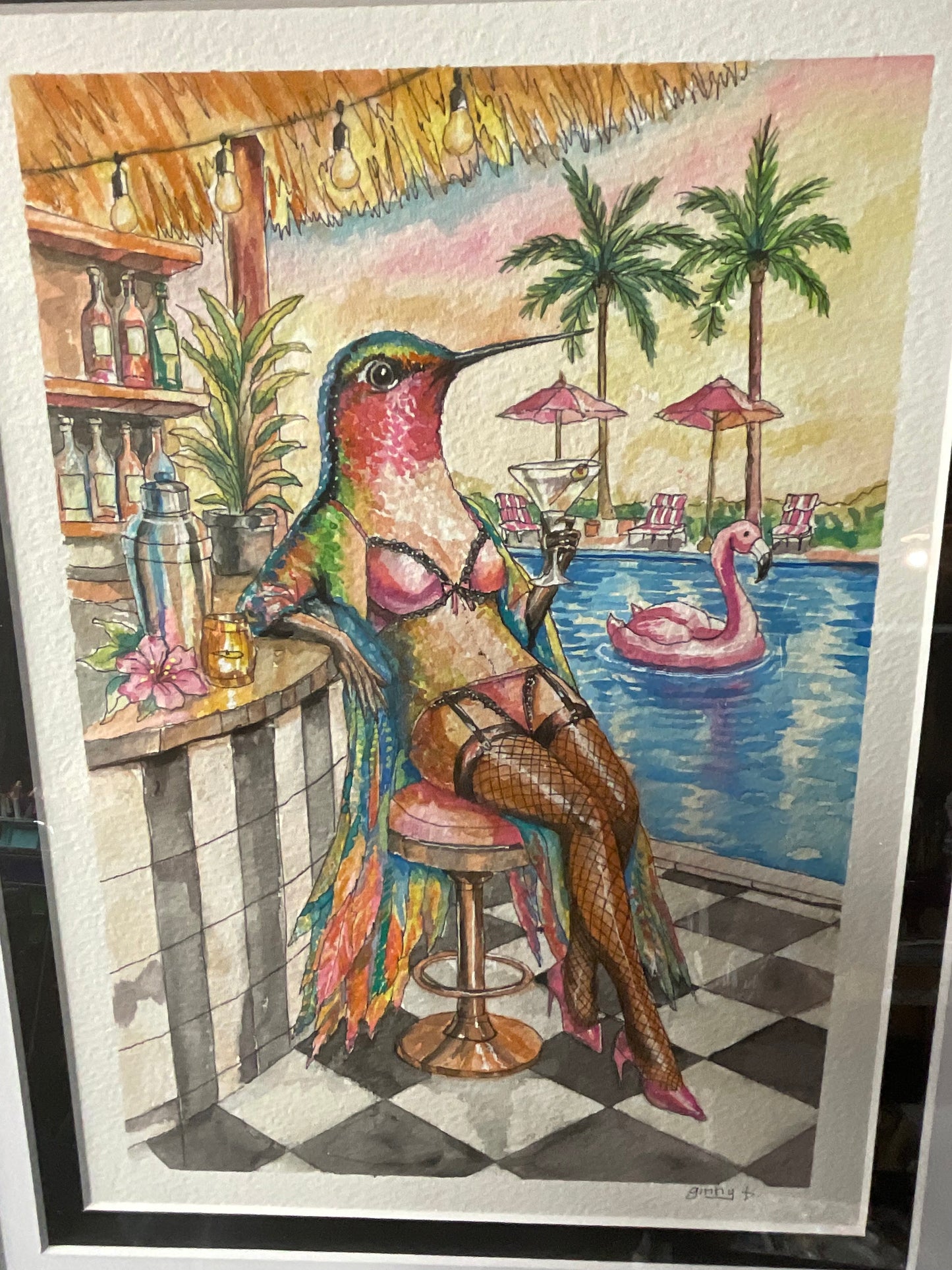 Sugar Hustlers | Set of 4 Original Framed Watercolors 16" x 20"
