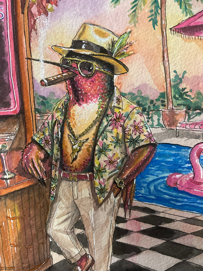 Sugar Hustlers | Set of 4 Original Framed Watercolors 16" x 20"