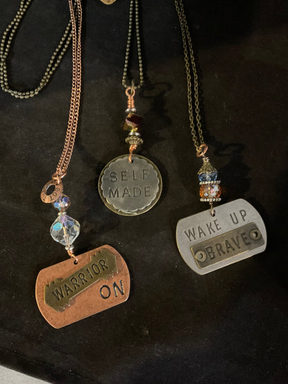 The Grit & Grace Collection - – Warrior On, Self Made & Wake Up Brave Handmade Jewelry