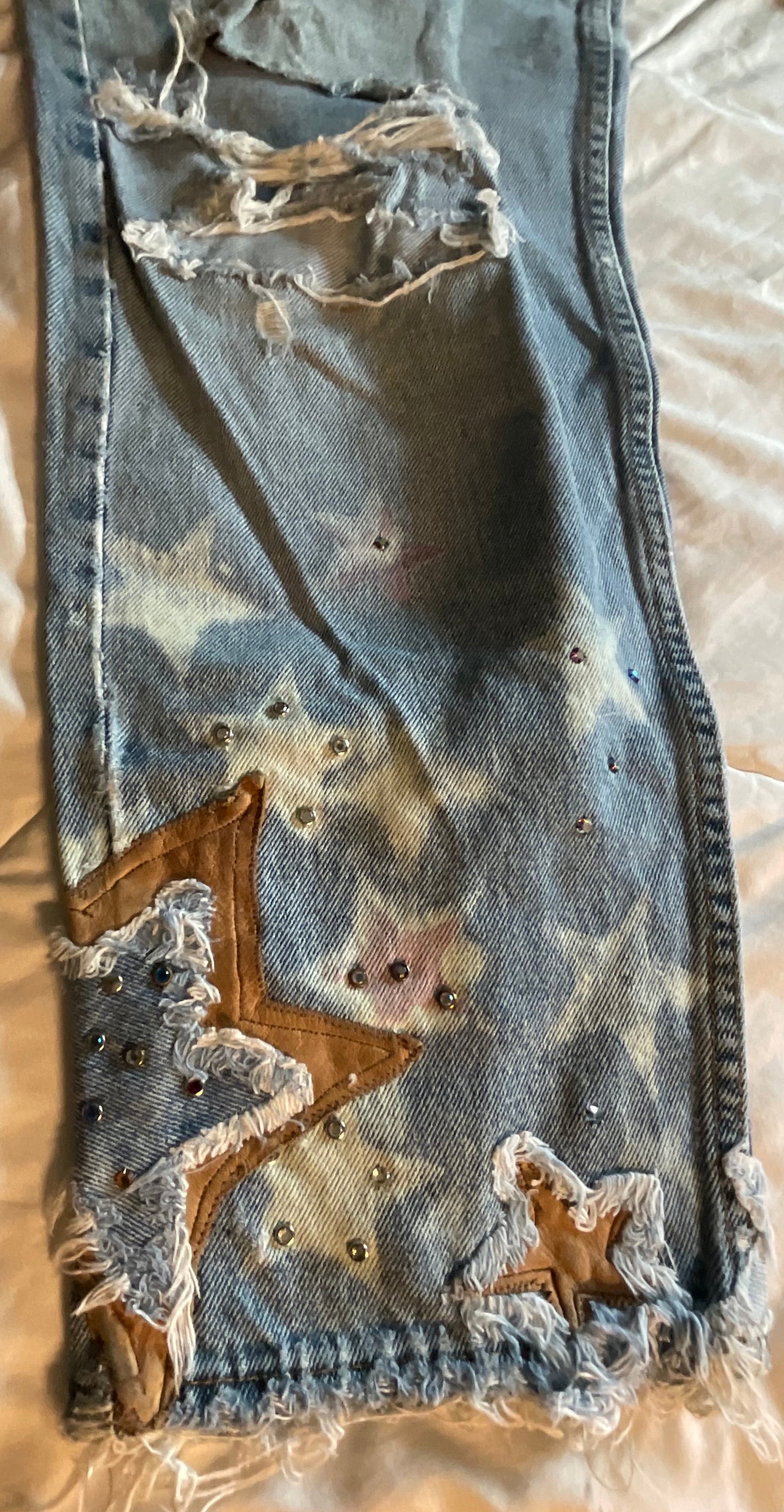Vintage Levi’s Starlight Rebel Jeans | Distressed Star Patch Denim | Biker Blues Collection
