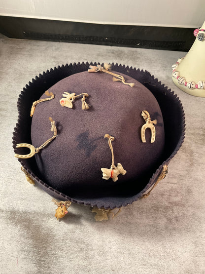 Vintage Souvenir Charm Beanie with 17 Hand-Carved Travel Charms | Fabulous Firefly