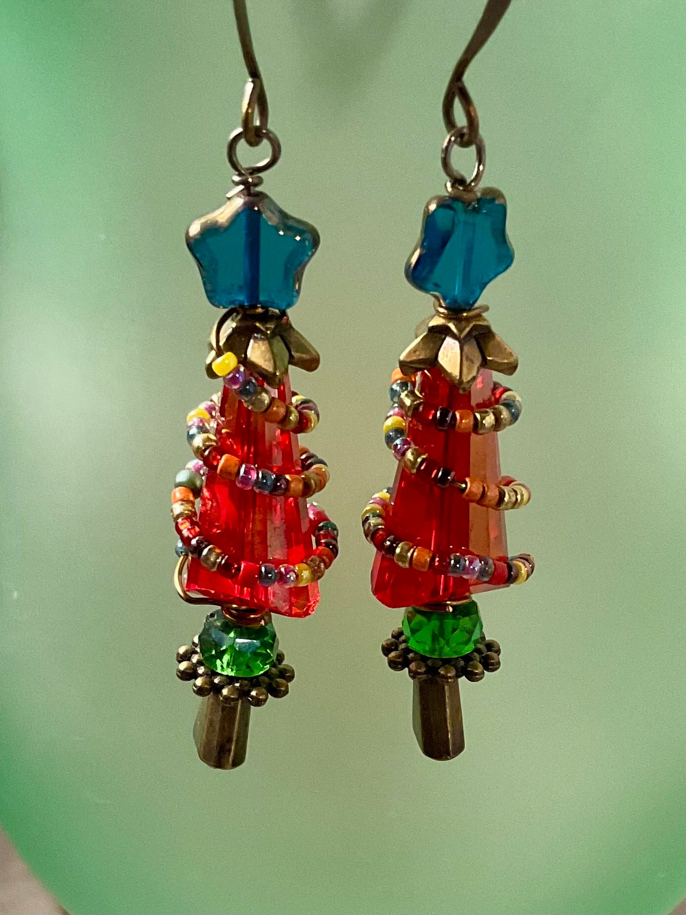 Handmade Swarovski Crystal Christmas Tree Earrings – 3 Holiday Styles
