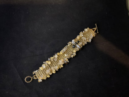 Honey Behive — Hand-Beaded Bee Bracelet