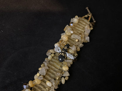 Honey Behive — Hand-Beaded Bee Bracelet