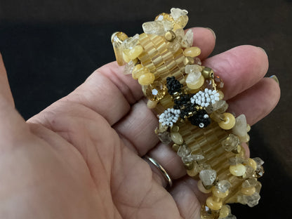 Honey Behive — Hand-Beaded Bee Bracelet