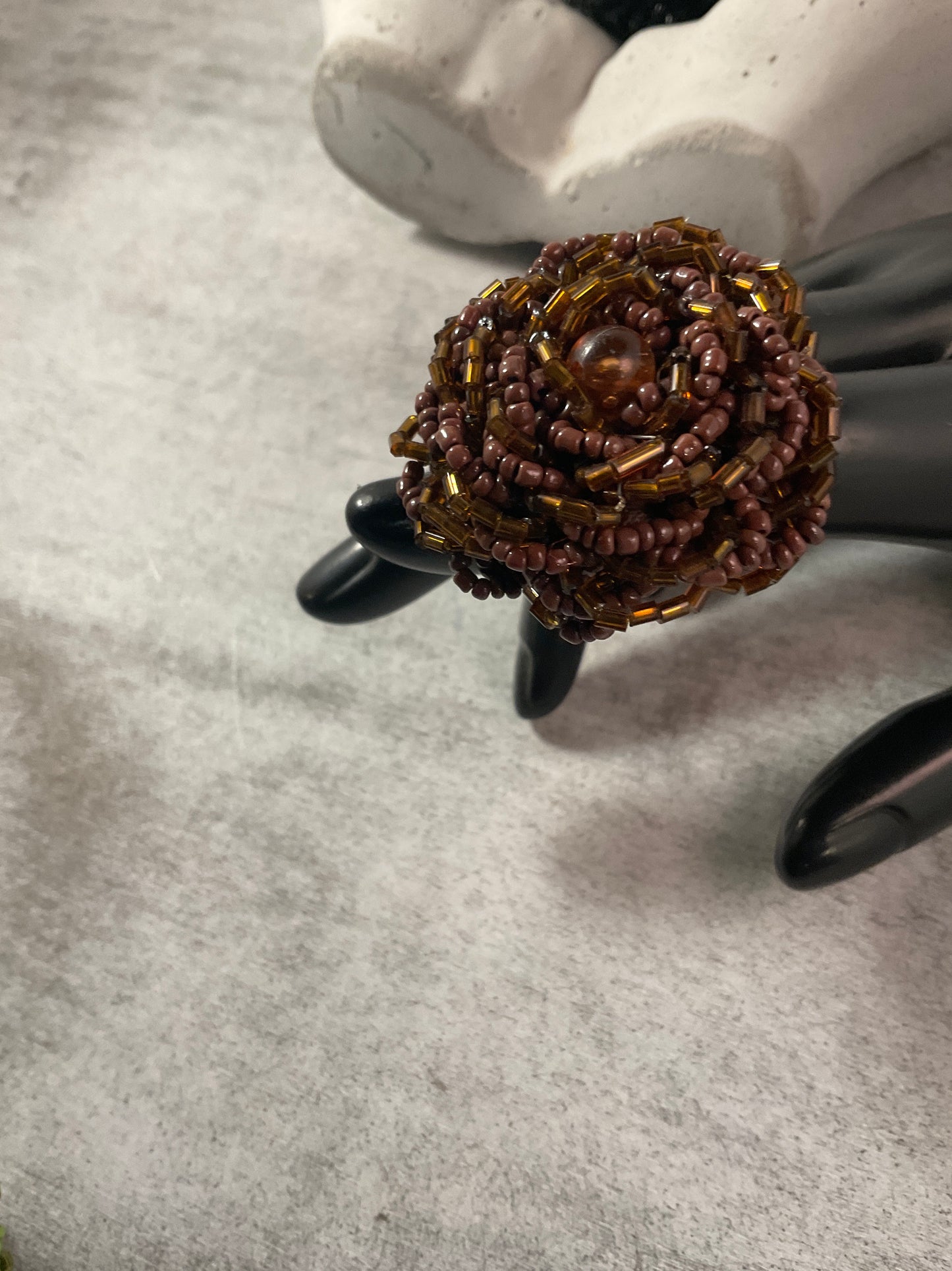 Beaded Bloom Statement Rings
