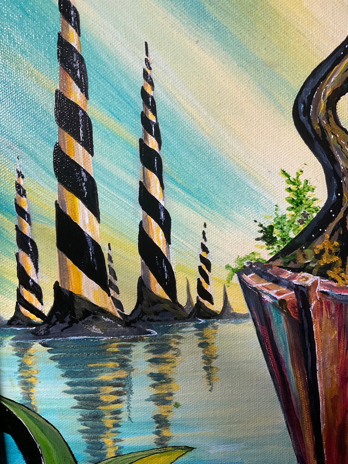Drifting Towards Elsewhere | Framed Acrylic Painting