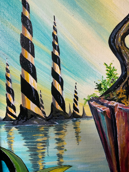 Drifting Towards Elsewhere | Framed Acrylic Painting
