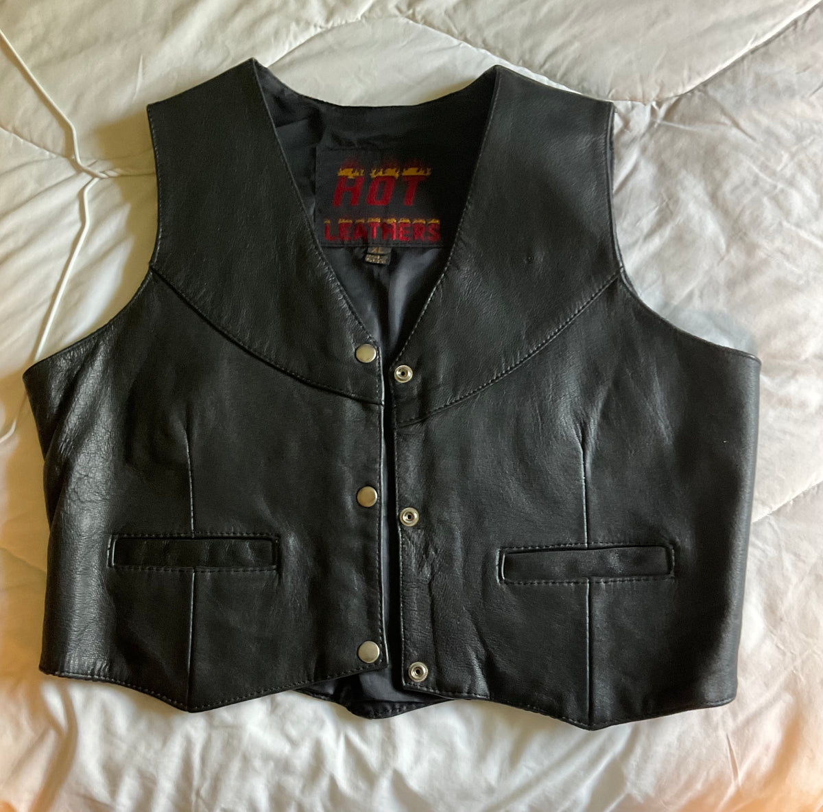 Airbrushed Batman Leather Vest & Motorcycle Chaps Set