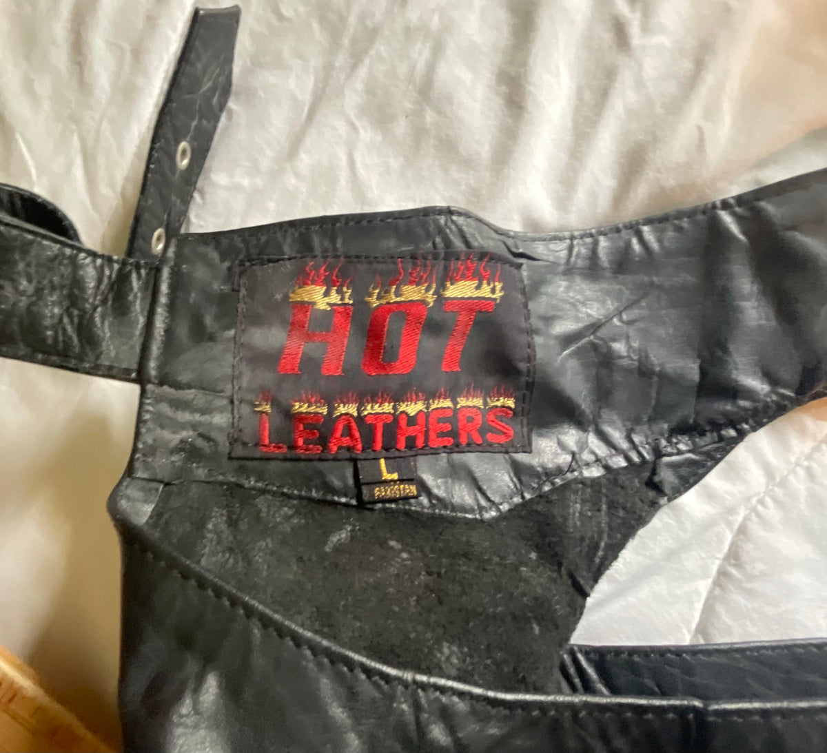 Airbrushed Batman Leather Vest & Motorcycle Chaps Set
