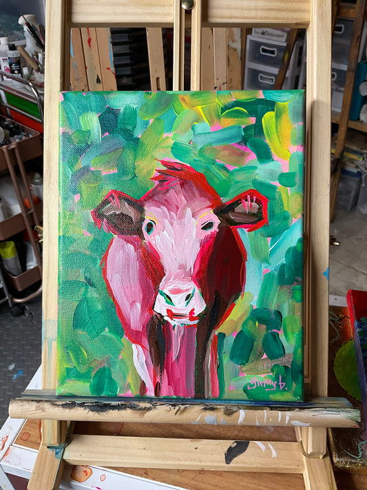Finnegan the Cow painting