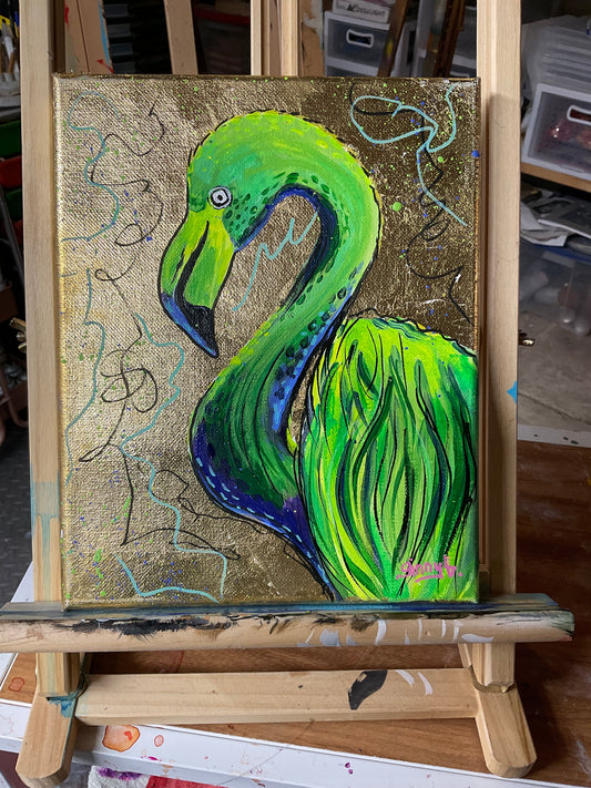Fanny Flamingo painting