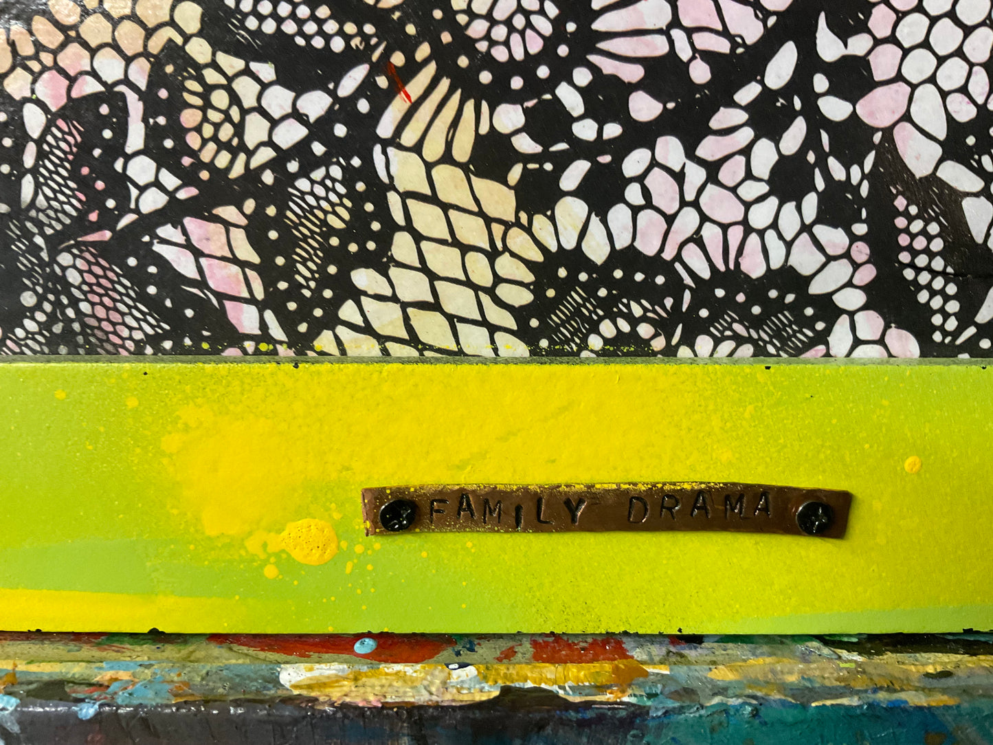 Mixed Media Painting - Family Drama