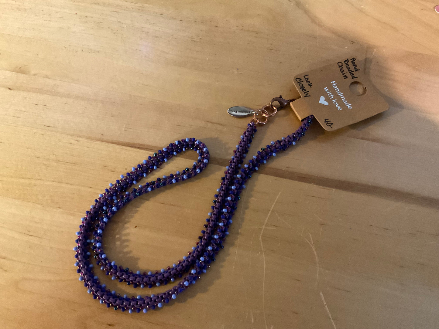 Necklace - Lavender Twilight Beaded Chain