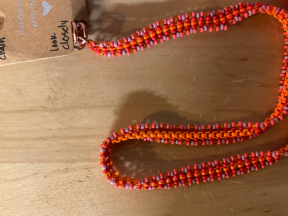 Necklace - Orange Twist