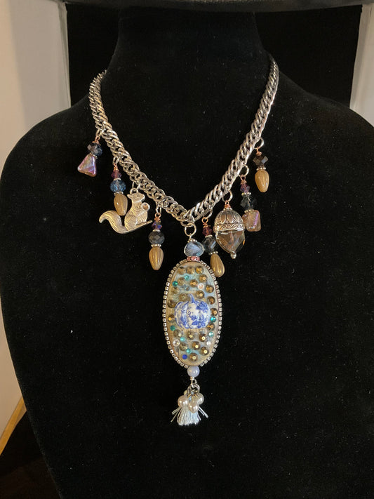 Necklace - Even A Squirrel Finds A Nut