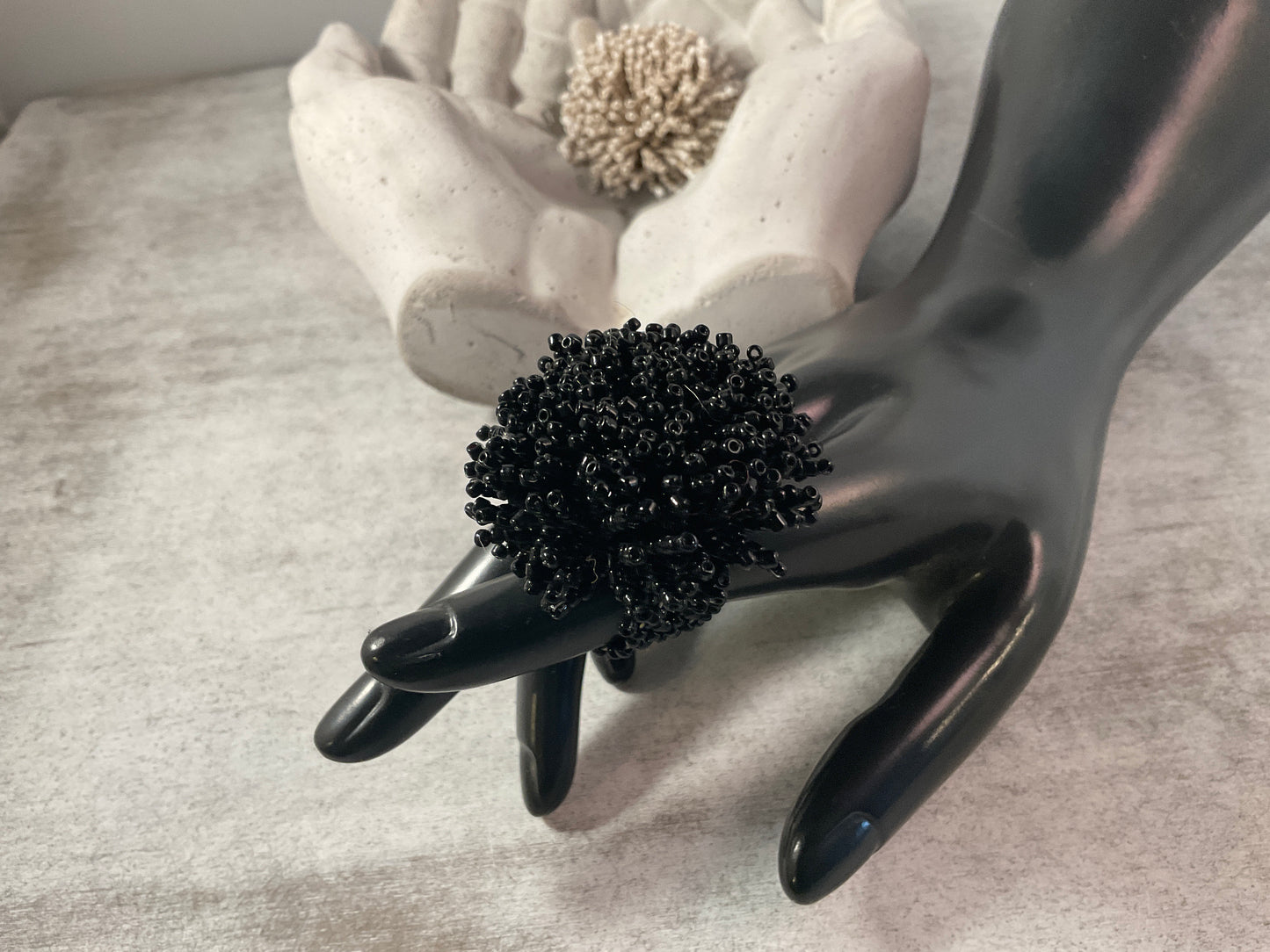 Beaded Bloom Statement Rings