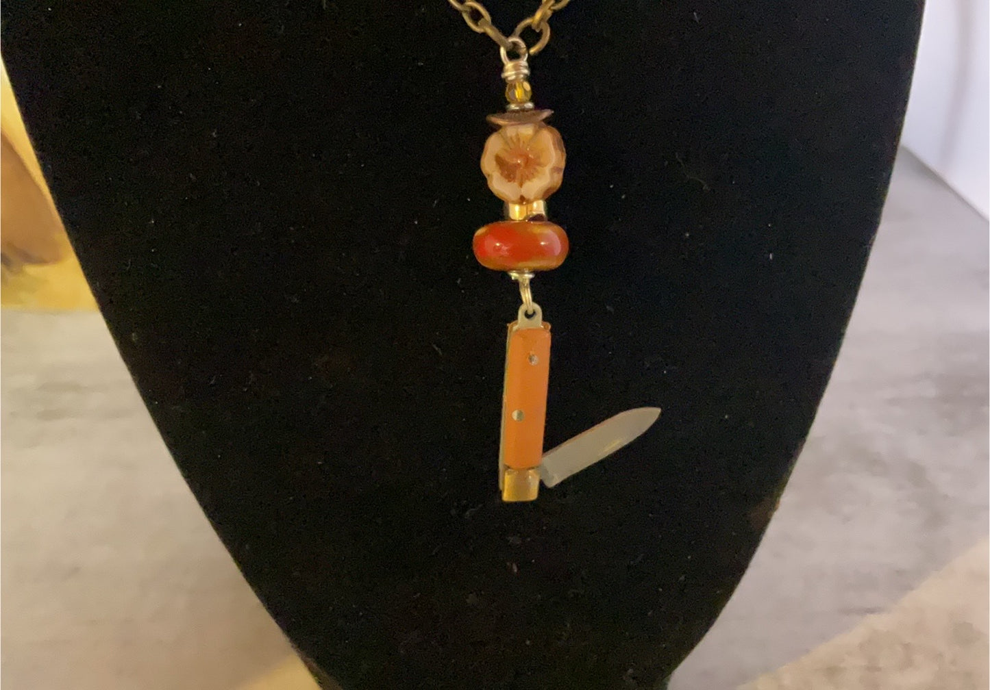 Pretty… But Prepared Pocket Knife Necklace