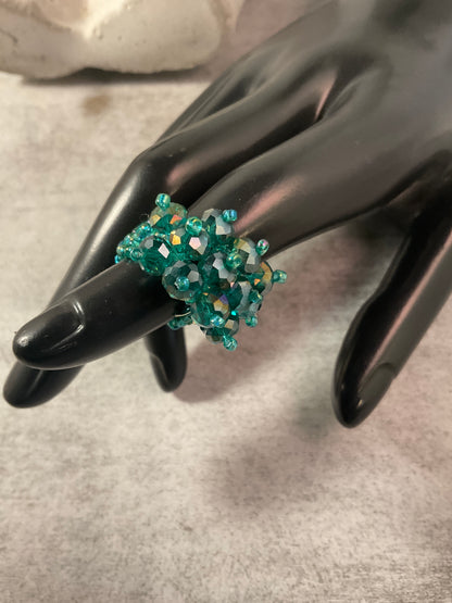 Beaded Bloom Statement Rings