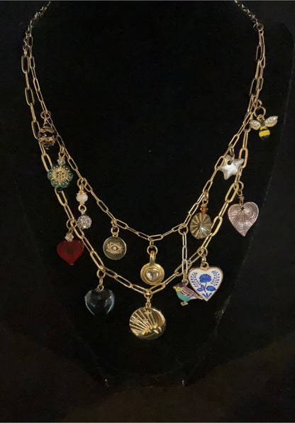 Whimsy & Wonder Double Strand Charm Necklace
