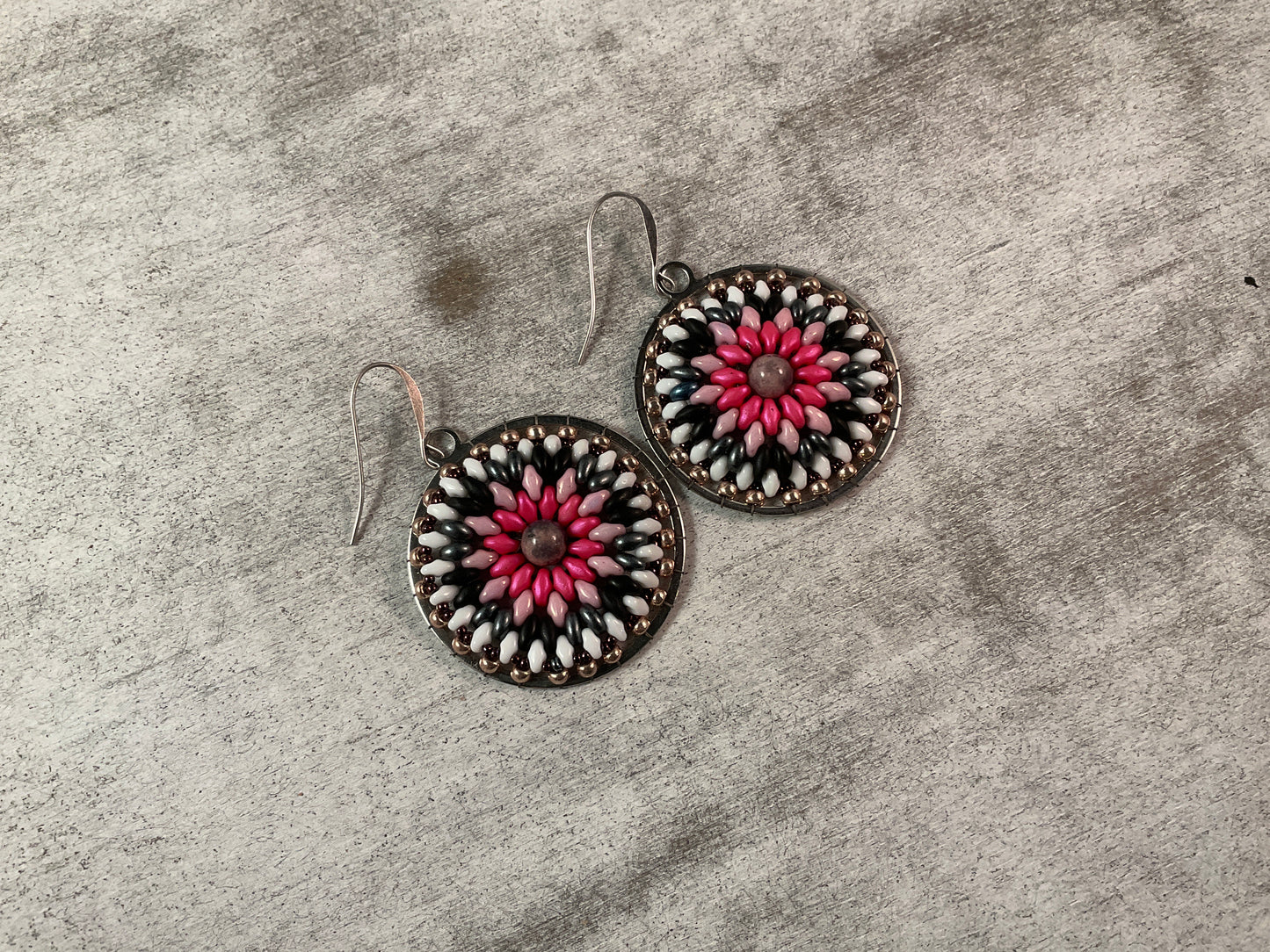 Desert Bloom Jasper Mandala Earrings