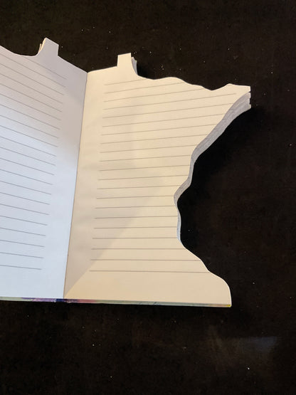 Minnesota Shaped Hardcover Notebook – Lined Journal – 8.5” State Book