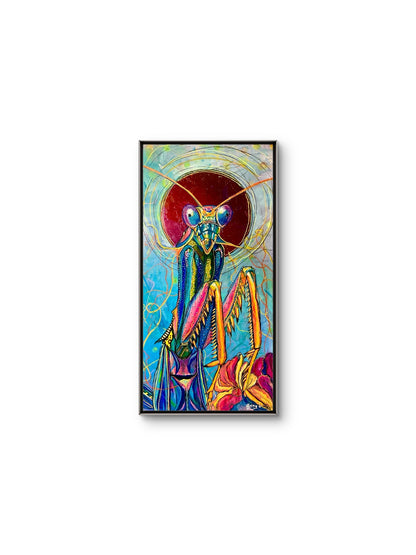 Painting - MARS ATTACKS!!!! Praying Mantis - Hardboard 24" x 48"