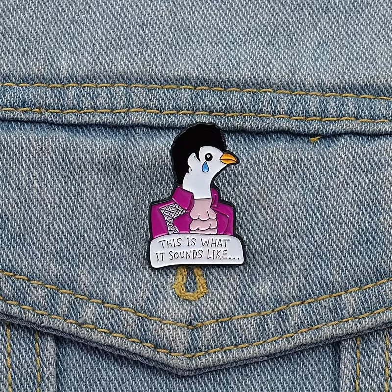 Purple “This Is What It Sounds Like…” Enamel Lapel Pin | Funny Music Collectible Pin