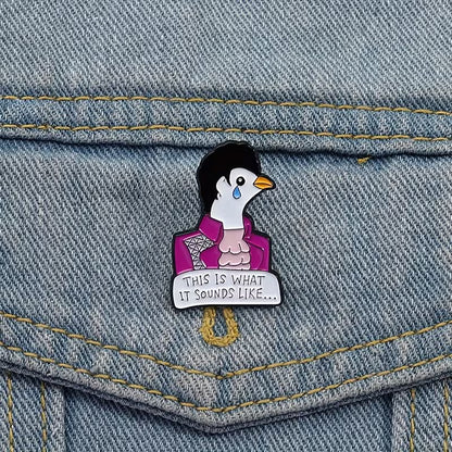 Purple “This Is What It Sounds Like…” Enamel Lapel Pin | Funny Music Collectible Pin