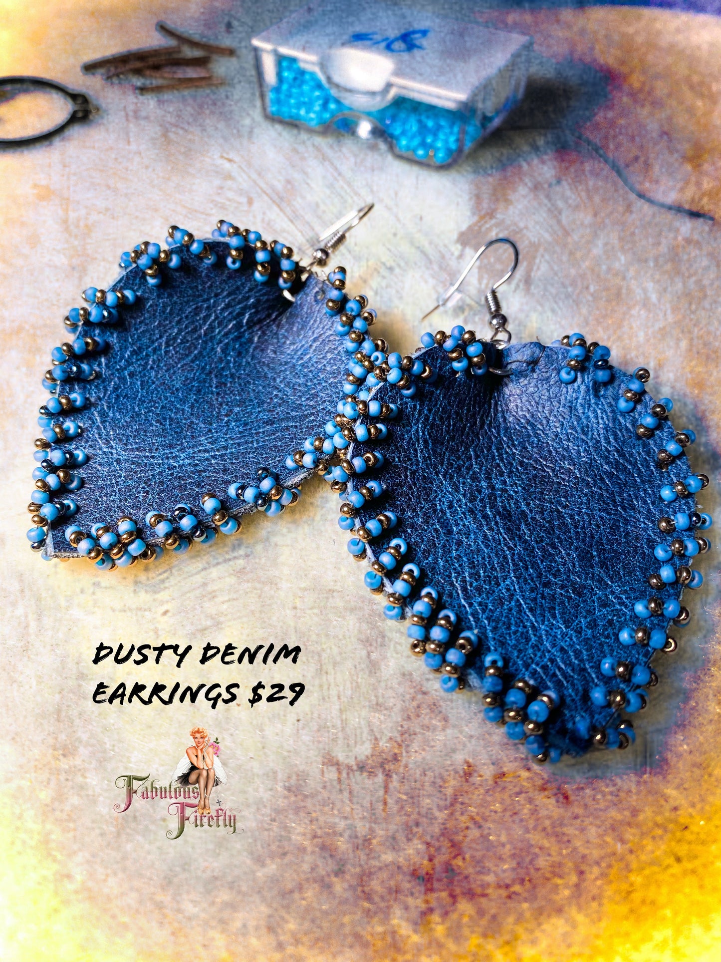 Dusty Denim Earrings