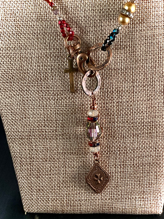 Copper Collage Necklace