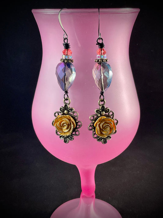 Vintage Rose Earrings