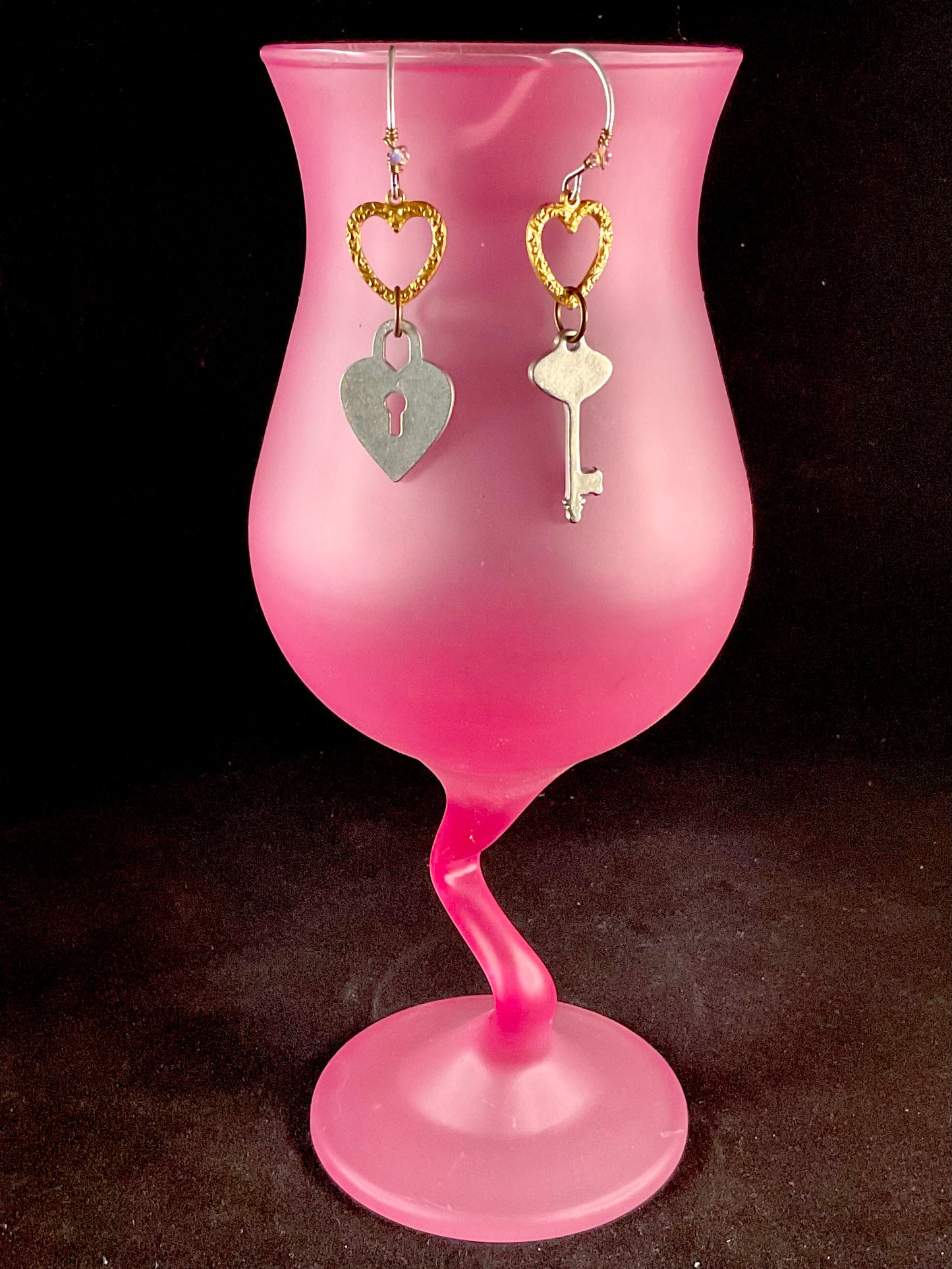 Heart Lock & Key Earrings