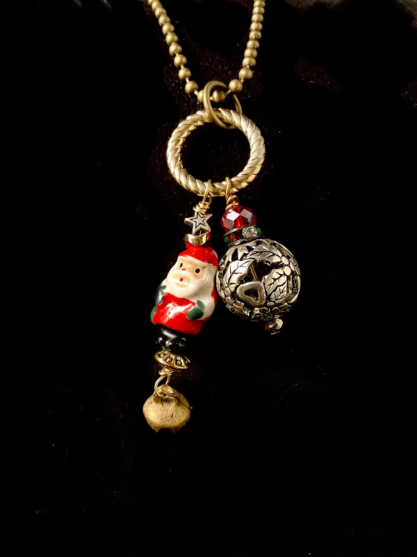 Santa & Bells Charm Necklace