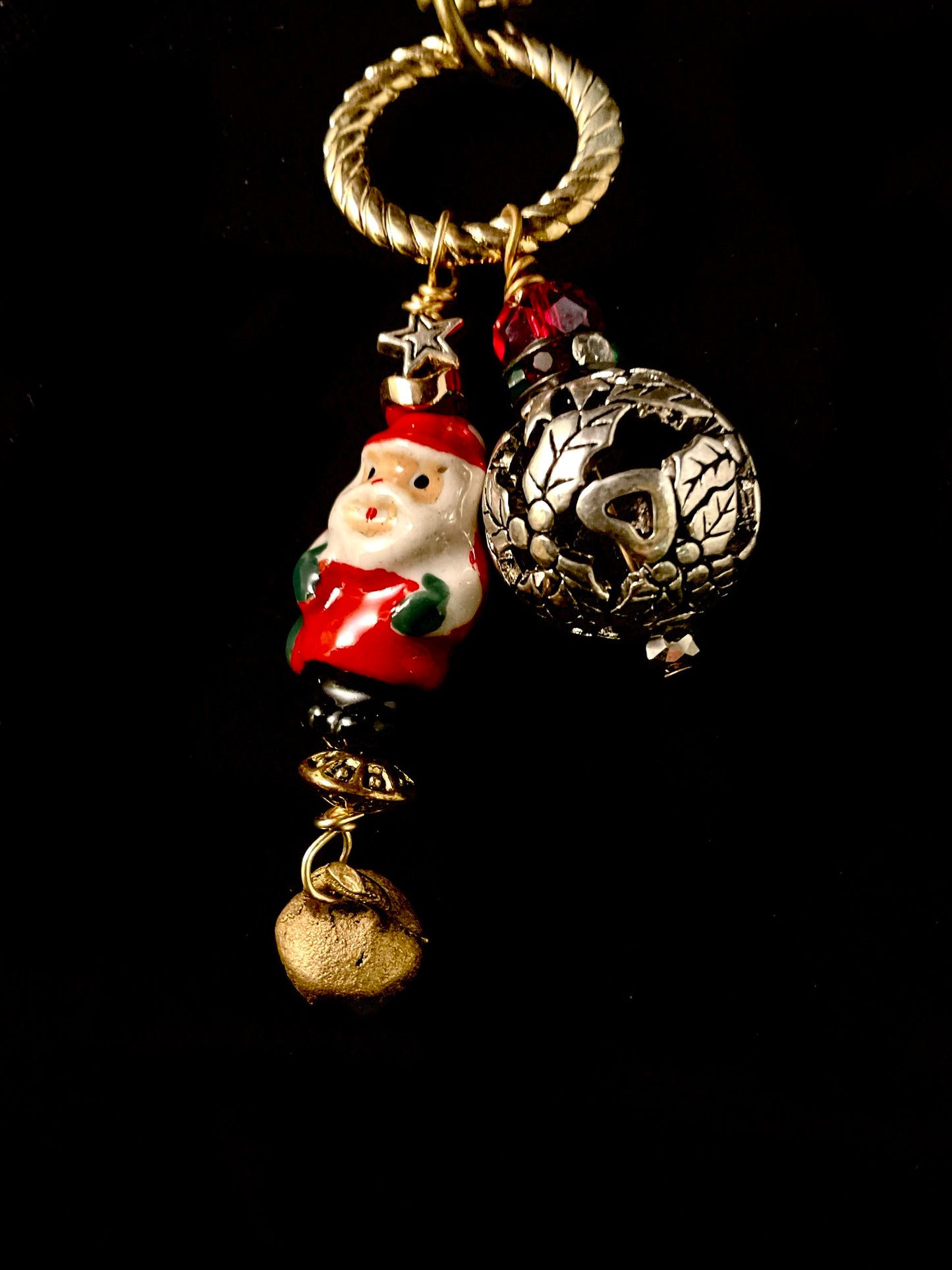 Santa & Bells Charm Necklace