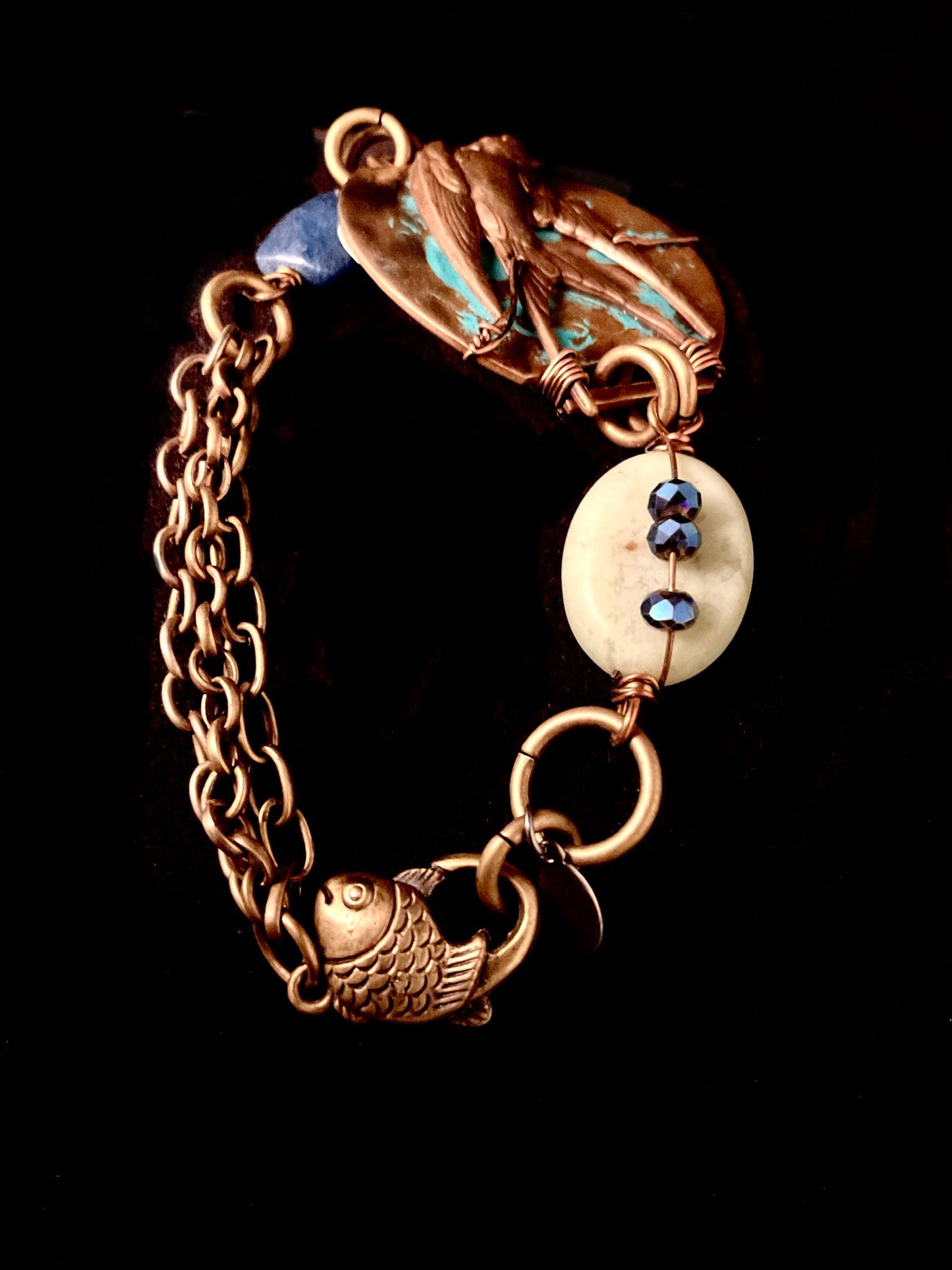 Swallow Mixed Metal Bracelet