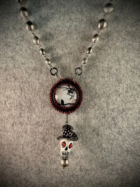 Bones & Ravens - Day Of The Dead Necklace