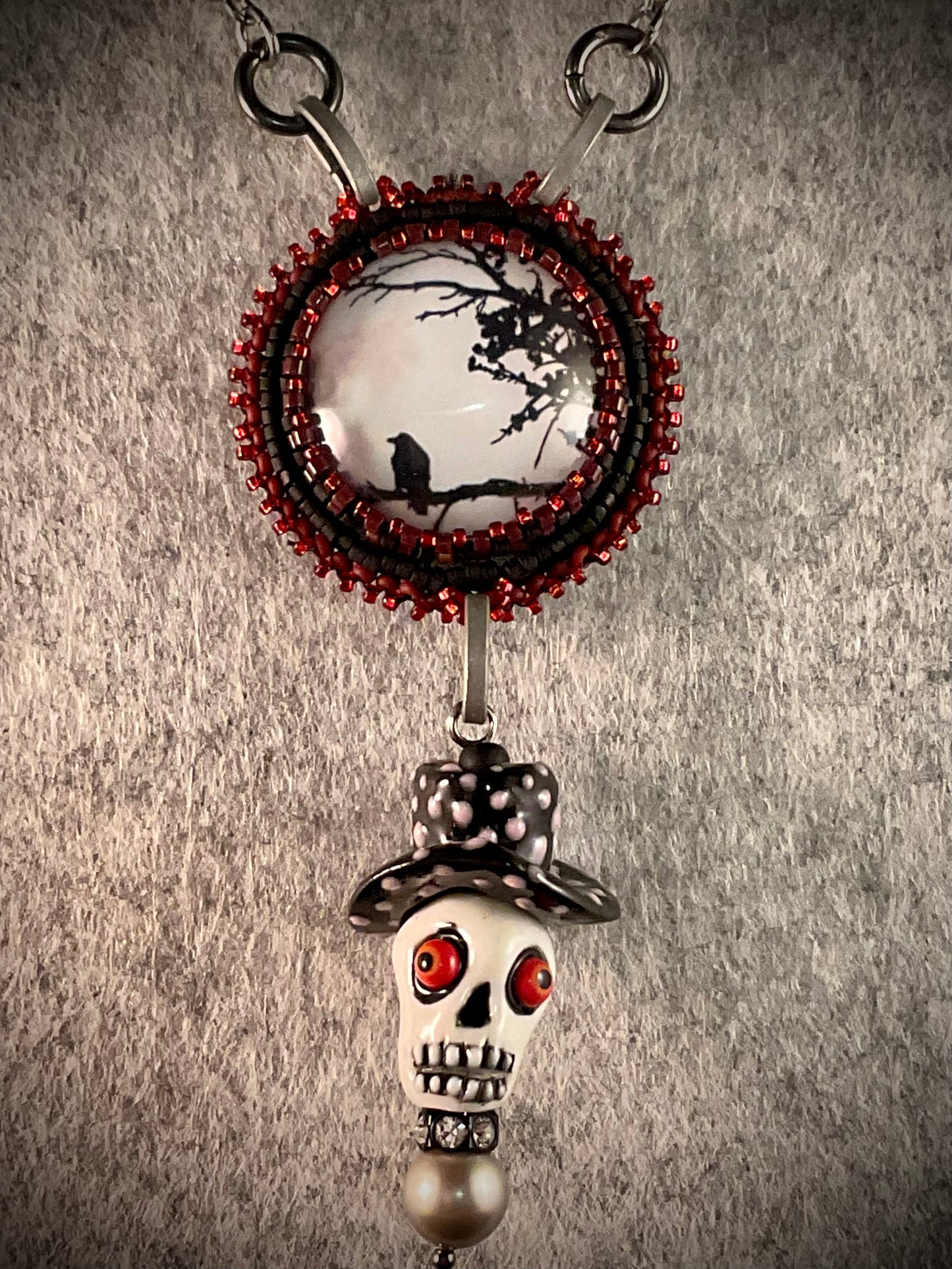 Bones & Ravens - Day Of The Dead Necklace